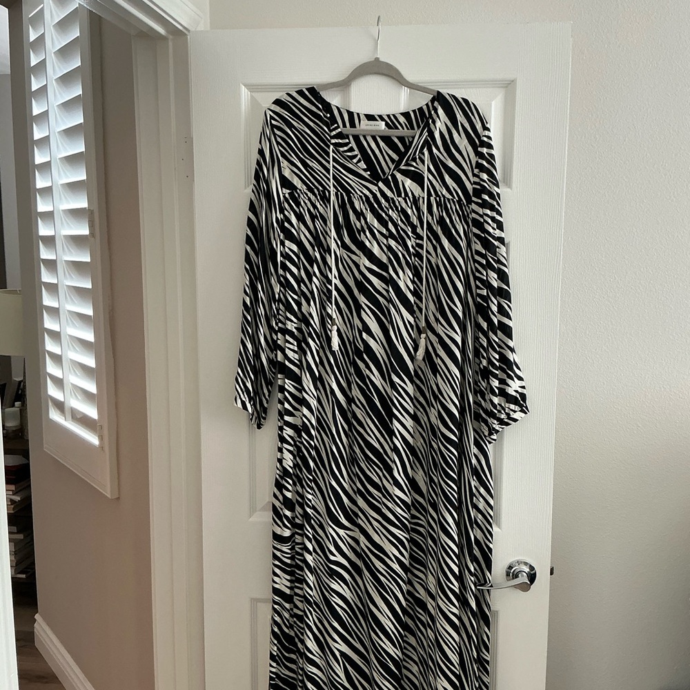 Anine Bing Zebra Long Sleeve Dress